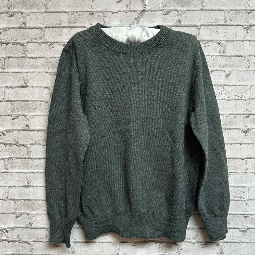 Class Club Boys 4/5 Gray Sweater Shirt Long Sleeve Crew Neck NEW NWT